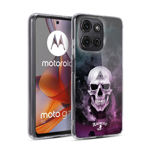 Alchemy Gothic Skull The Void Geometric Soft Gel Case for Motorola Moto G75