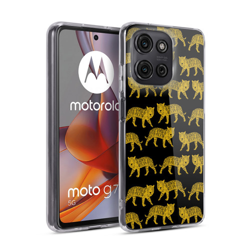 Andrea Lauren Design Animals Black Tiger Soft Gel Case for Motorola Moto G75