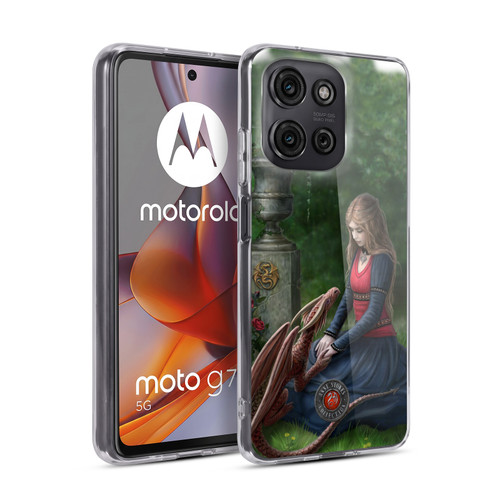 Anne Stokes Dragon Friendship Secret Garden Soft Gel Case for Motorola Moto G75