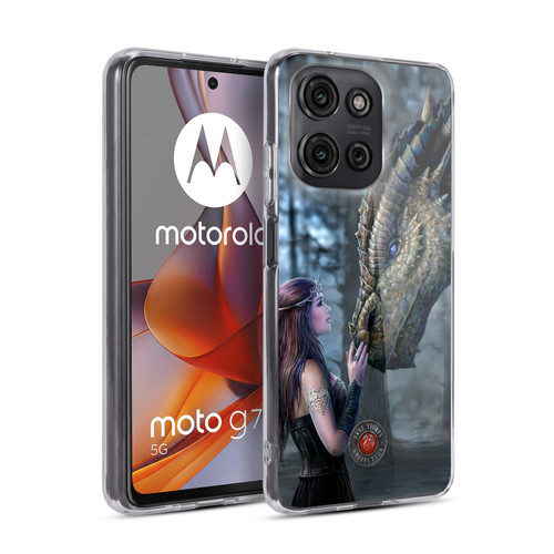 Anne Stokes Dragon Friendship Once Upon A Time Soft Gel Case for Motorola Moto G75