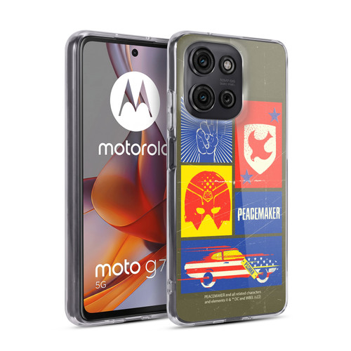 Peacemaker: Television Series Graphics Icons Soft Gel Case for Motorola Moto G75