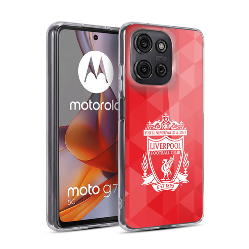 Liverpool Football Club Crest 1 Red Geometric 2 Soft Gel Case for Motorola Moto G75