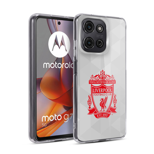 Liverpool Football Club Crest 1 White Geometric 2 Soft Gel Case for Motorola Moto G75