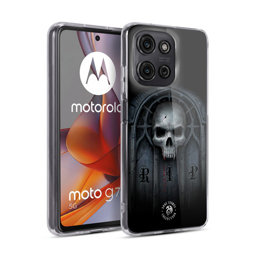 Anne Stokes Gothic Await The Night Skull Soft Gel Case for Motorola Moto G75