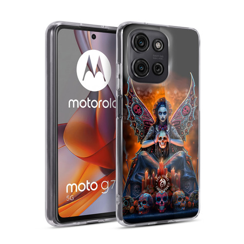 Anne Stokes Mix Fantasy Art Skull Fairy Soft Gel Case for Motorola Moto G75