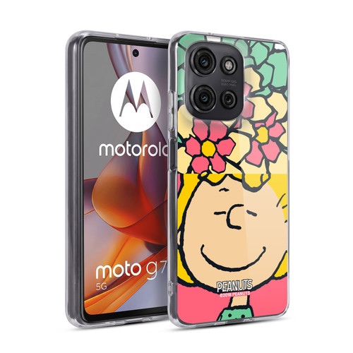 Peanuts Halfs And Laughs Sally Flowers Soft Gel Case for Motorola Moto G75