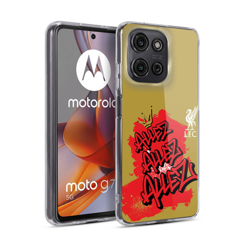 Liverpool Football Club Graffiti Art Allez Allez Allez White Soft Gel Case for Motorola Moto G75