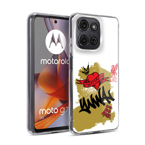 Liverpool Football Club Graffiti Art Full Tag Black Soft Gel Case for Motorola Moto G75