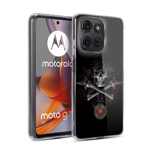 Anne Stokes Tribal Gothic Skull Soft Gel Case for Motorola Moto G75
