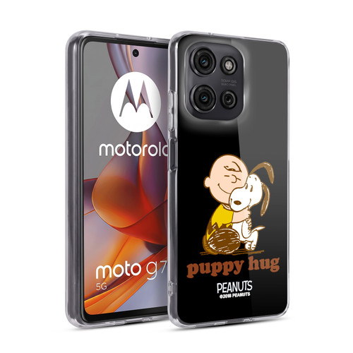 Peanuts Snoopy Hug Charlie Puppy Hug Soft Gel Case for Motorola Moto G75