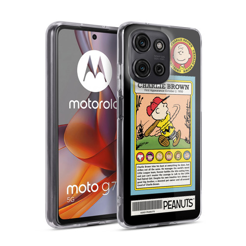 Peanuts Trends Charlie Brown Card Soft Gel Case for Motorola Moto G75