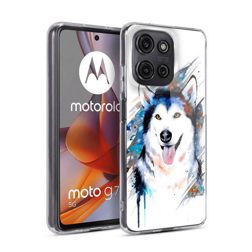 Pixie Cold Animals Husky Soft Gel Case for Motorola Moto G75