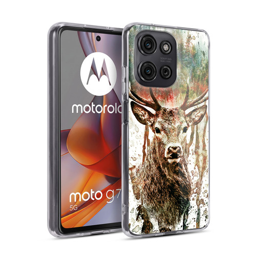 Riza Peker Animals Deer Soft Gel Case for Motorola Moto G75