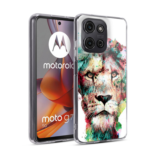 Riza Peker Animals The King Soft Gel Case for Motorola Moto G75