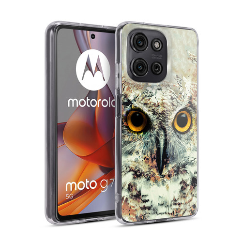 Riza Peker Animals Owl II Soft Gel Case for Motorola Moto G75