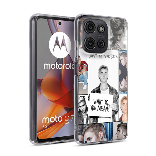 Justin Bieber Purpose Grid Poster Soft Gel Case for Motorola Moto G75