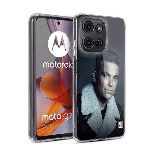 Robbie Williams Calendar Leather Jacket Soft Gel Case for Motorola Moto G75
