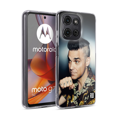 Robbie Williams Calendar Love Tattoo Soft Gel Case for Motorola Moto G75