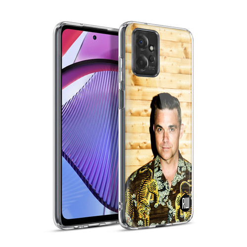 Robbie Williams Calendar Tiger Print Shirt Soft Gel Case for Motorola Moto G Power (2023)