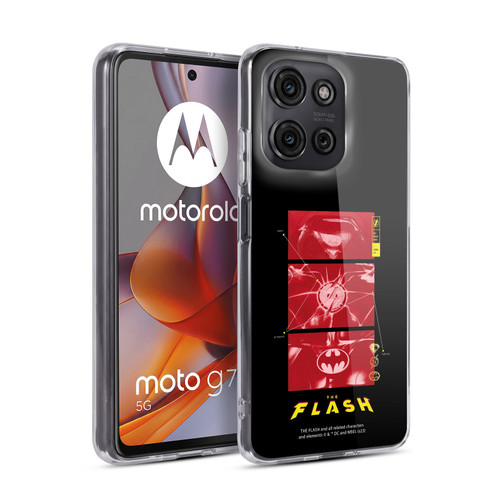 The Flash 2023 Graphics Suit Logos Soft Gel Case for Motorola Moto G75