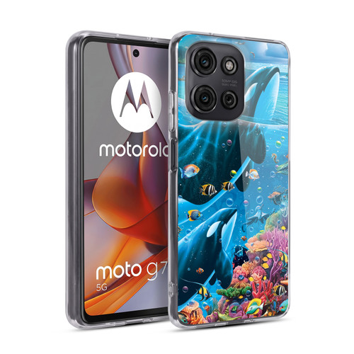Michael David Ward Animals Sea Tales Soft Gel Case for Motorola Moto G75