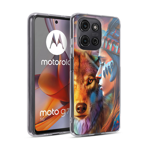 Michael David Ward Animals Wolf Soft Gel Case for Motorola Moto G75