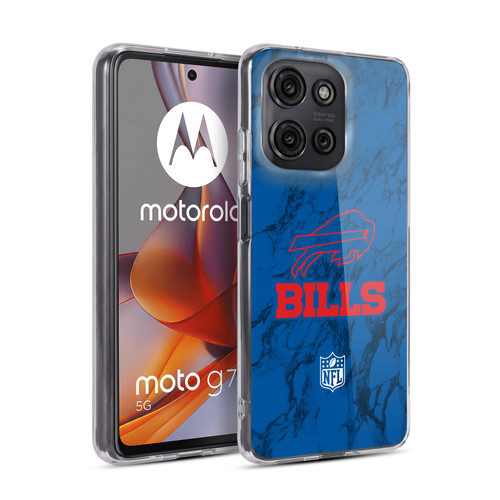 NFL Buffalo Bills Graphics Coloured Marble Soft Gel Case for Motorola Moto G75