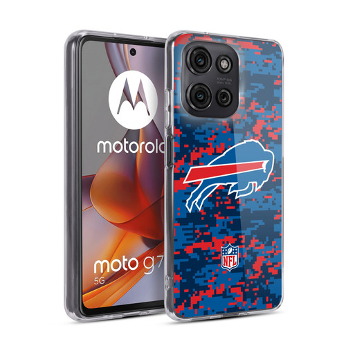 NFL Buffalo Bills Graphics Digital Camouflage Soft Gel Case for Motorola Moto G75