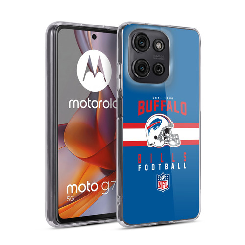 NFL Buffalo Bills Graphics Helmet Typography Soft Gel Case for Motorola Moto G75