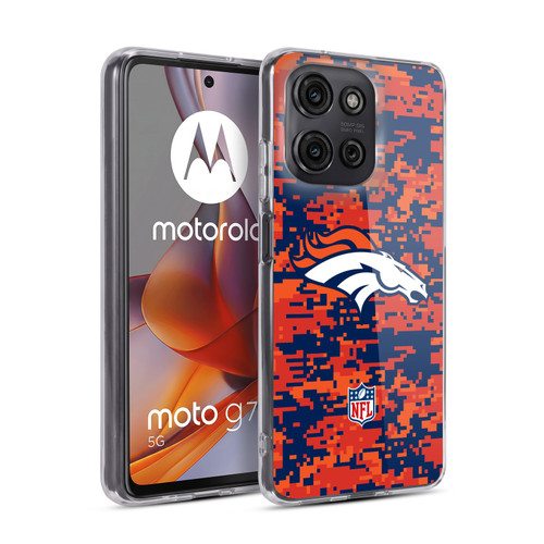 NFL Denver Broncos Graphics Digital Camouflage Soft Gel Case for Motorola Moto G75