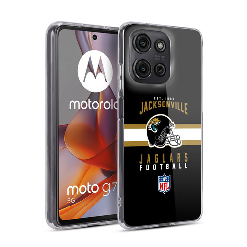 NFL Jacksonville Jaguars Graphics Helmet Typography Soft Gel Case for Motorola Moto G75