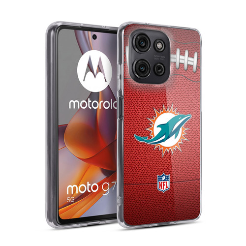 NFL Miami Dolphins Graphics Football Soft Gel Case for Motorola Moto G75