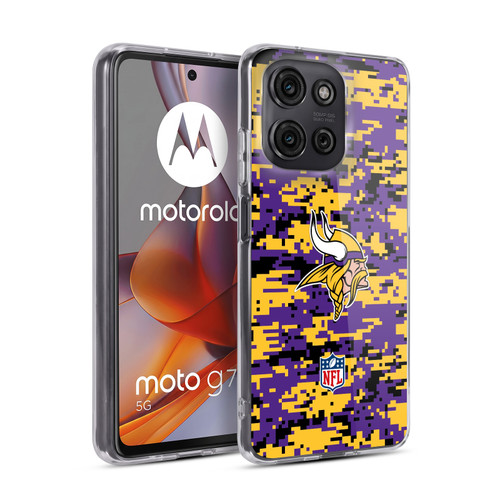 NFL Minnesota Vikings Graphics Digital Camouflage Soft Gel Case for Motorola Moto G75