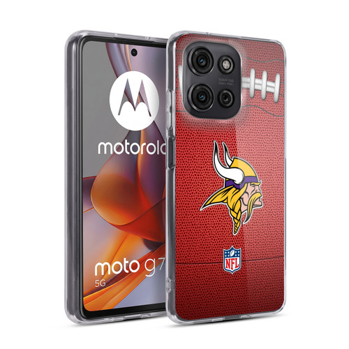 NFL Minnesota Vikings Graphics Football Soft Gel Case for Motorola Moto G75