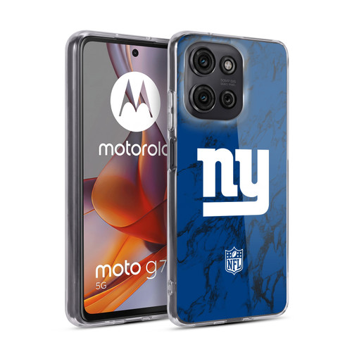 NFL New York Giants Graphics Coloured Marble Soft Gel Case for Motorola Moto G75