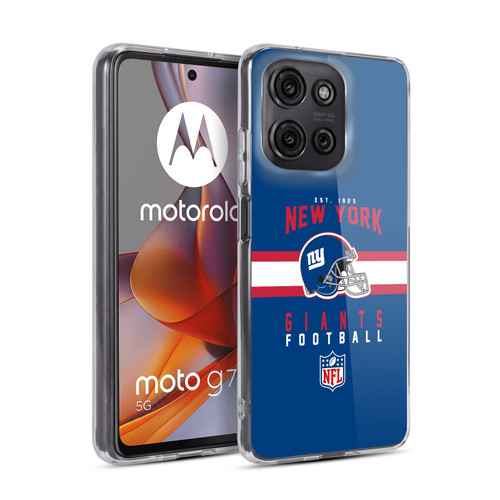 NFL New York Giants Graphics Helmet Typography Soft Gel Case for Motorola Moto G75