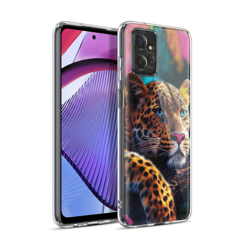 Michael David Ward Animals Reclining Leopard Soft Gel Case for Motorola Moto G Power (2023)