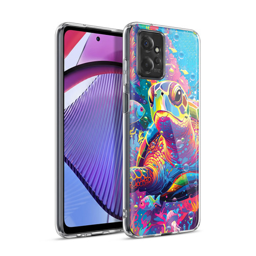 Michael David Ward Animals Turtle Magic Soft Gel Case for Motorola Moto G Power (2023)