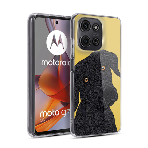 Valentina Dogs Black Labrador Soft Gel Case for Motorola Moto G75