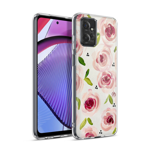 Haley Bush Floral Painting Pink Pattern Soft Gel Case for Motorola Moto G Power (2023)