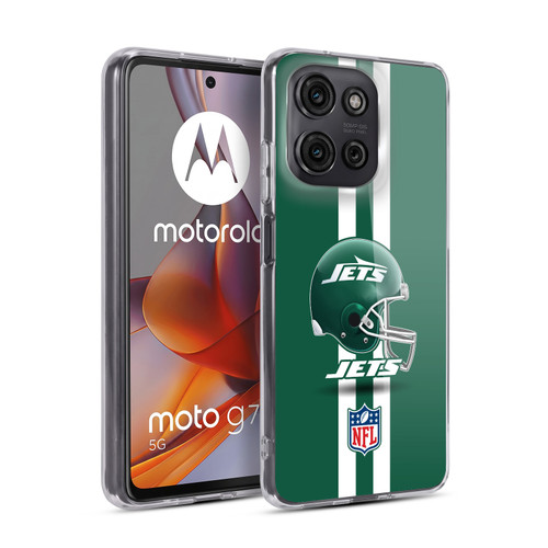 NFL New York Jets Logo Helmet Soft Gel Case for Motorola Moto G75