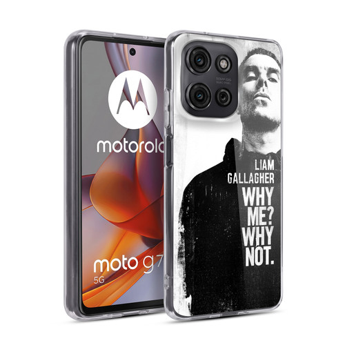 Liam Gallagher Graphics Why Me Soft Gel Case for Motorola Moto G75