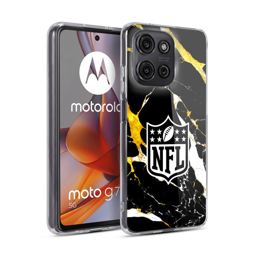 NFL Shield Marble Soft Gel Case for Motorola Moto G75