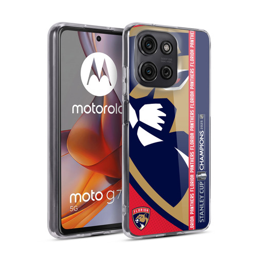 NHL 2025 Stanley Cup Champions Florida Panthers Oversized Soft Gel Case for Motorola Moto G75