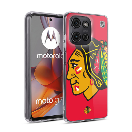 NHL Chicago Blackhawks Oversized Soft Gel Case for Motorola Moto G75