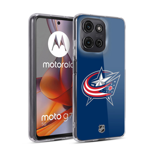 NHL Columbus Blue Jackets Plain Soft Gel Case for Motorola Moto G75