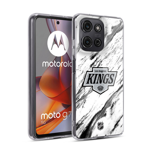 NHL Los Angeles Kings Marble Soft Gel Case for Motorola Moto G75