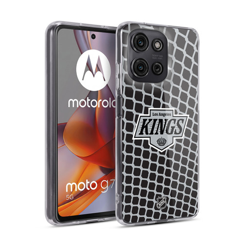 NHL Los Angeles Kings Net Pattern Soft Gel Case for Motorola Moto G75