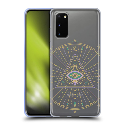 Cat Coquillette Evil Eye Purple Green Mandala Soft Gel Case for Samsung Galaxy S20 / S20 5G