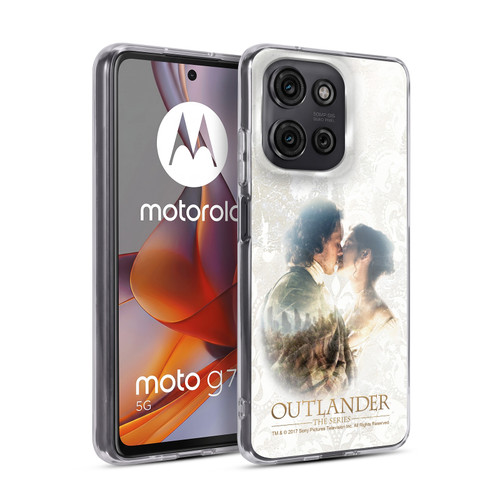 Outlander Portraits Claire & Jamie Kiss Soft Gel Case for Motorola Moto G75